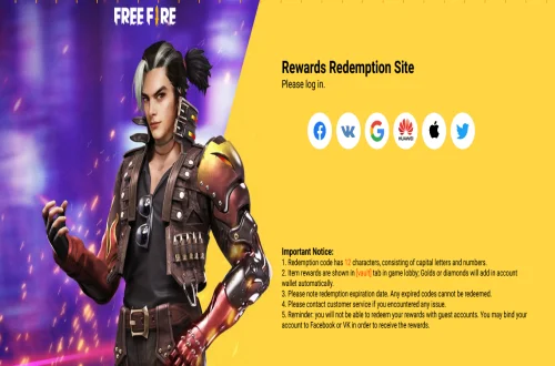 Garena Free Fire Redeem Codes for customs, weapon skins, and FF Reward