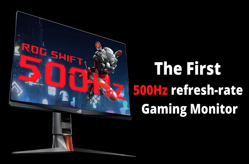 Asus ROG Swift 500Hz gaming monitor with Nvidia G-Sync display technology