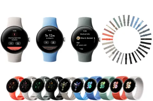 Google Pixel Watch 2 with oxygen saturation (SpO2), ECG monitor