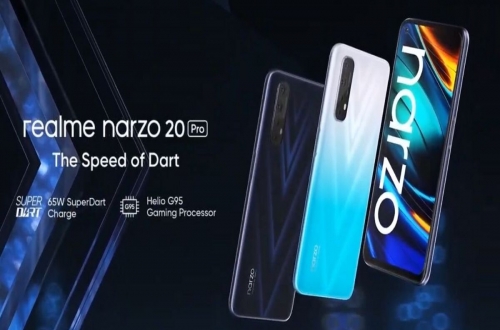 Realme Narzo 20 Pro with a 90.5% screen to body ratio display Realme Narzo 20 Pro with a 90.5% screen to body ratio display