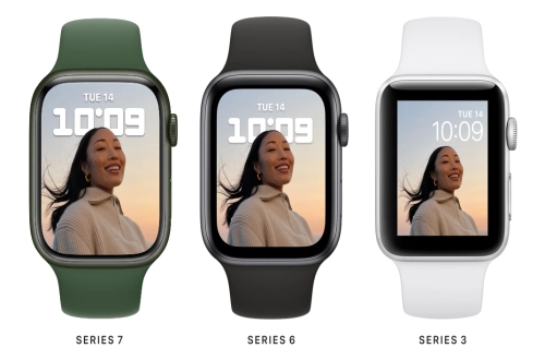 Apple Watch Series 7 with a blood oxygen saturation (SpO2), ECG, AFib