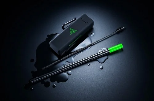 Razer Reusable telescopic stainless steel straw with carrying case